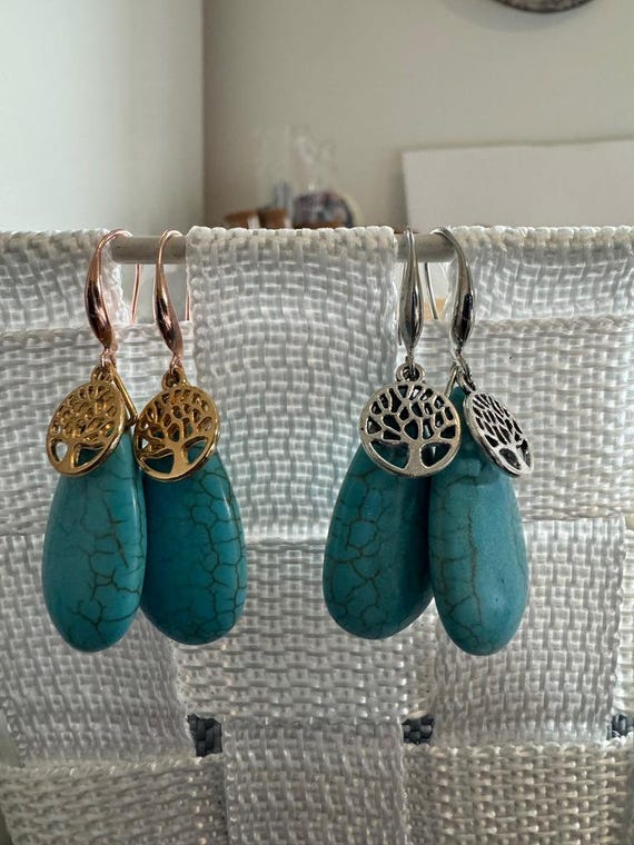 Tree of Life Collection - Turquoise - The Tree of Life Earrings