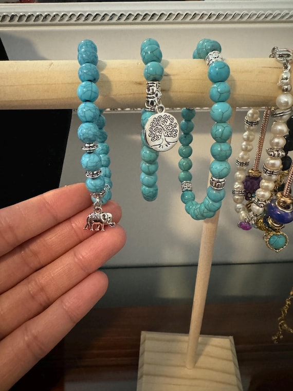 Nature Collection - Turquoise- Good Fortune Elephant Bracelet