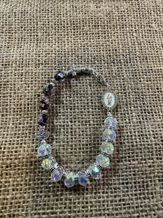 Rosary Collection - St. Jude's Rose Rosary Bracelet