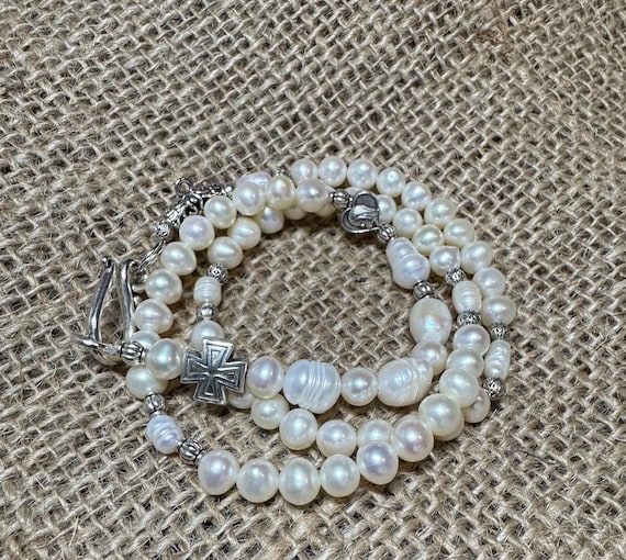 Rosary Collection - Freshwater Pearl Rosary Necklace