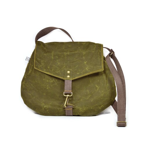 Waxed Canvas Crossbody Bag Vegan Purse Date Purse Small Etsy