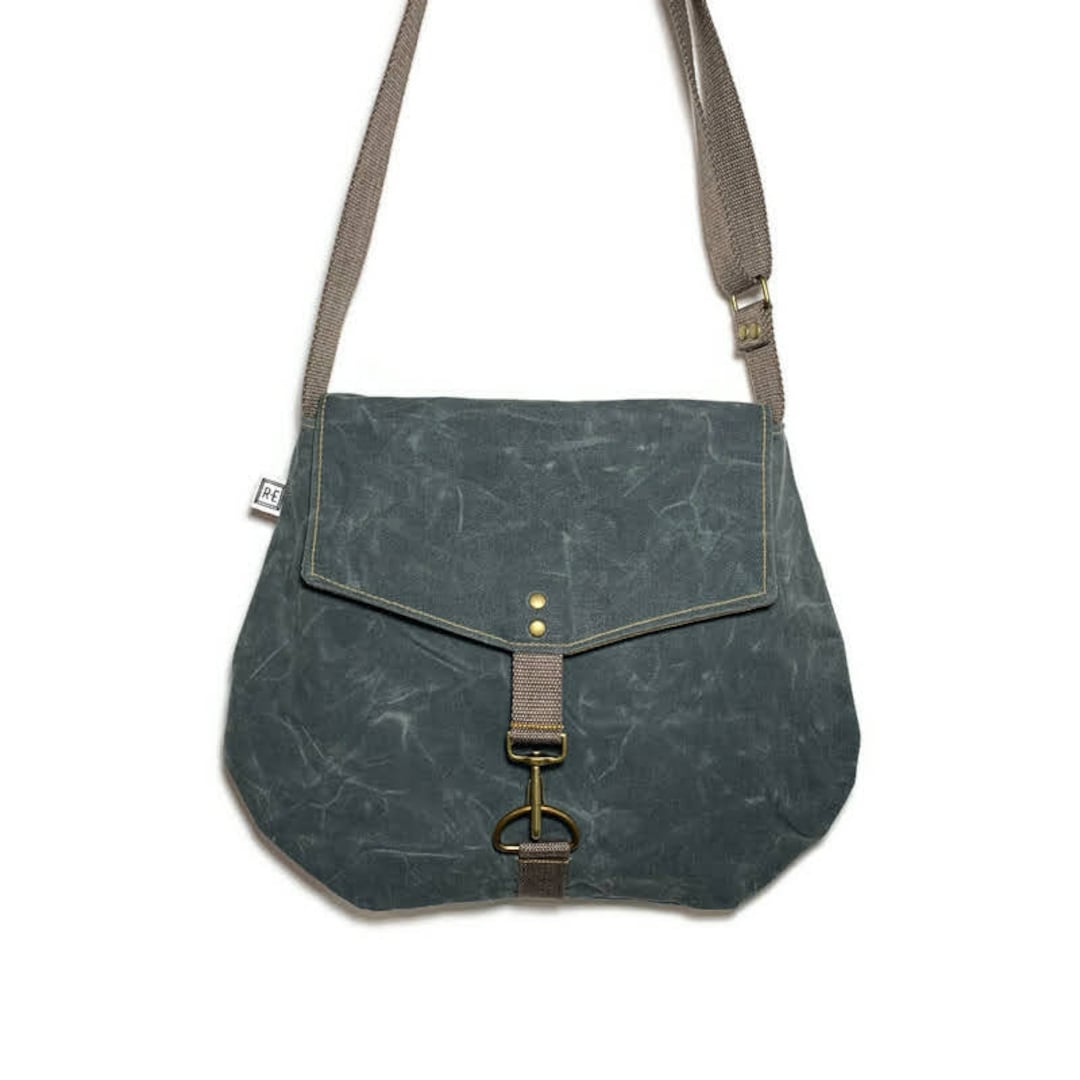•SATCHEL - MAYAPPLE• waxed canvas crossbody main image 0