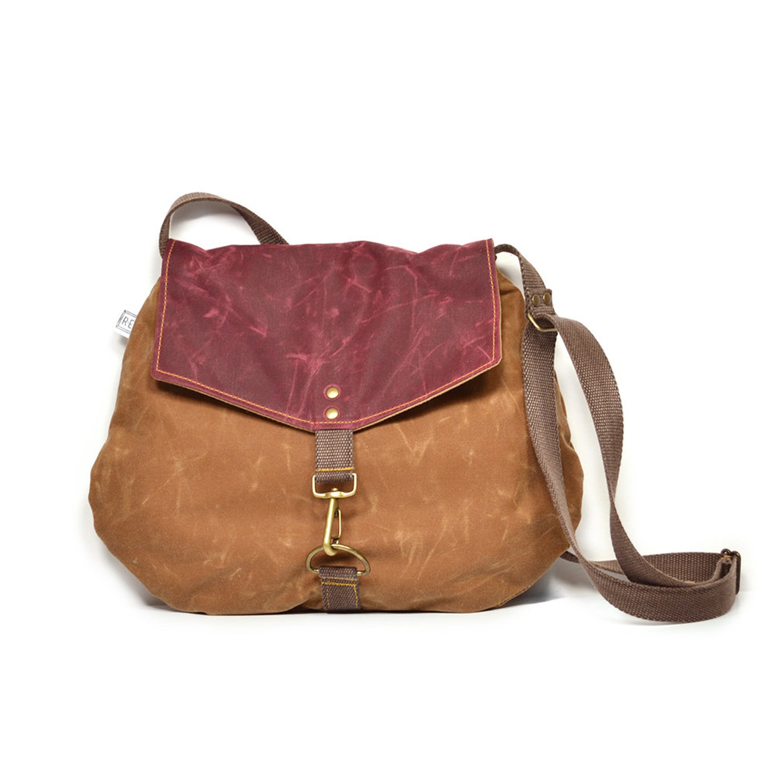 •SATCHEL - MAYAPPLE• waxed canvas crossbody main image 1