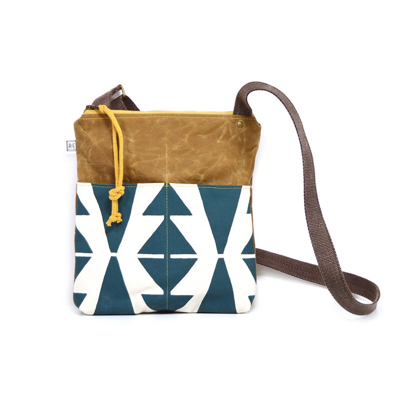 Waxed Canvas Bag Vegan Crossbody Purse Weekdayer Etsy