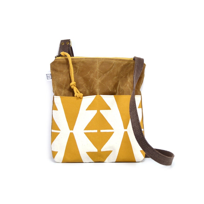 Waxed Canvas Bag Vegan Crossbody Purse Weekdayer Etsy