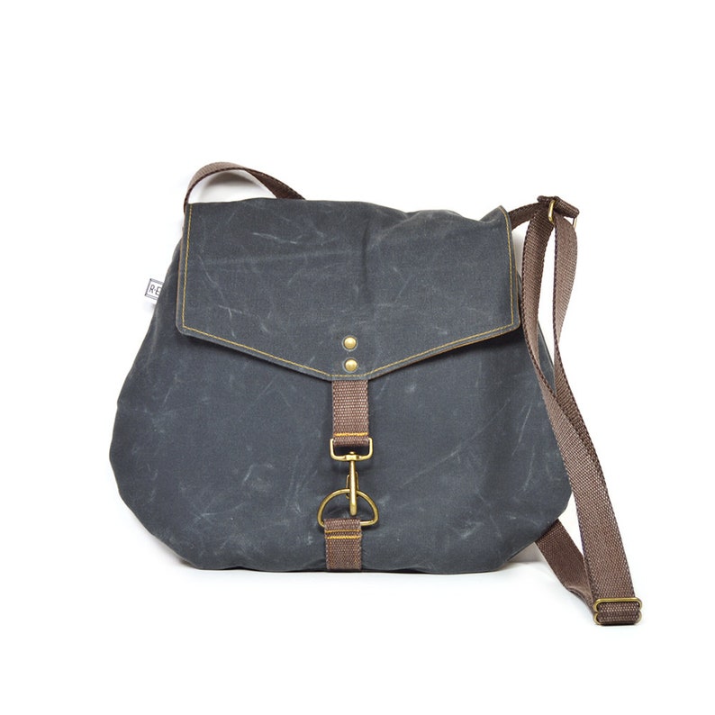 •SATCHEL - CONEFLOWER• waxed canvas crossbody