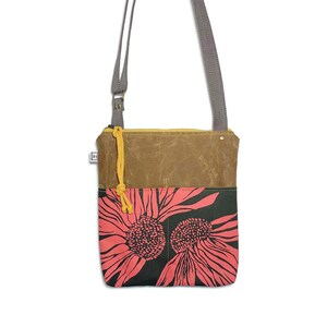 crossbody bag weekdayer coneflower floral print vegan crossbody purse Flora