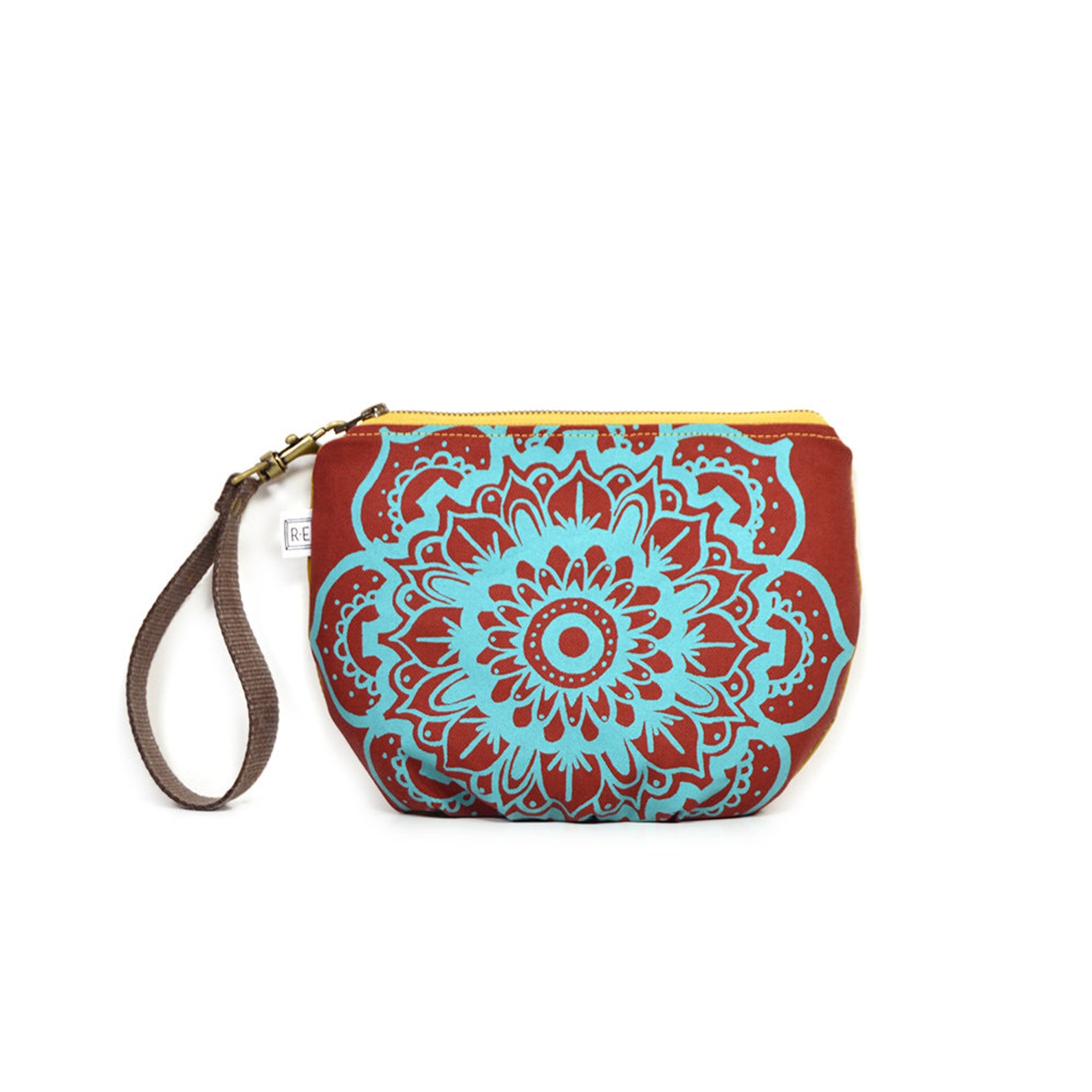 Wristlet Clutch Vegan Clutch Canvas Wristlet Floral Etsy