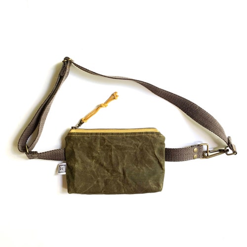•MIDI PACK - LICHEN• waxed canvas fanny/crossbody