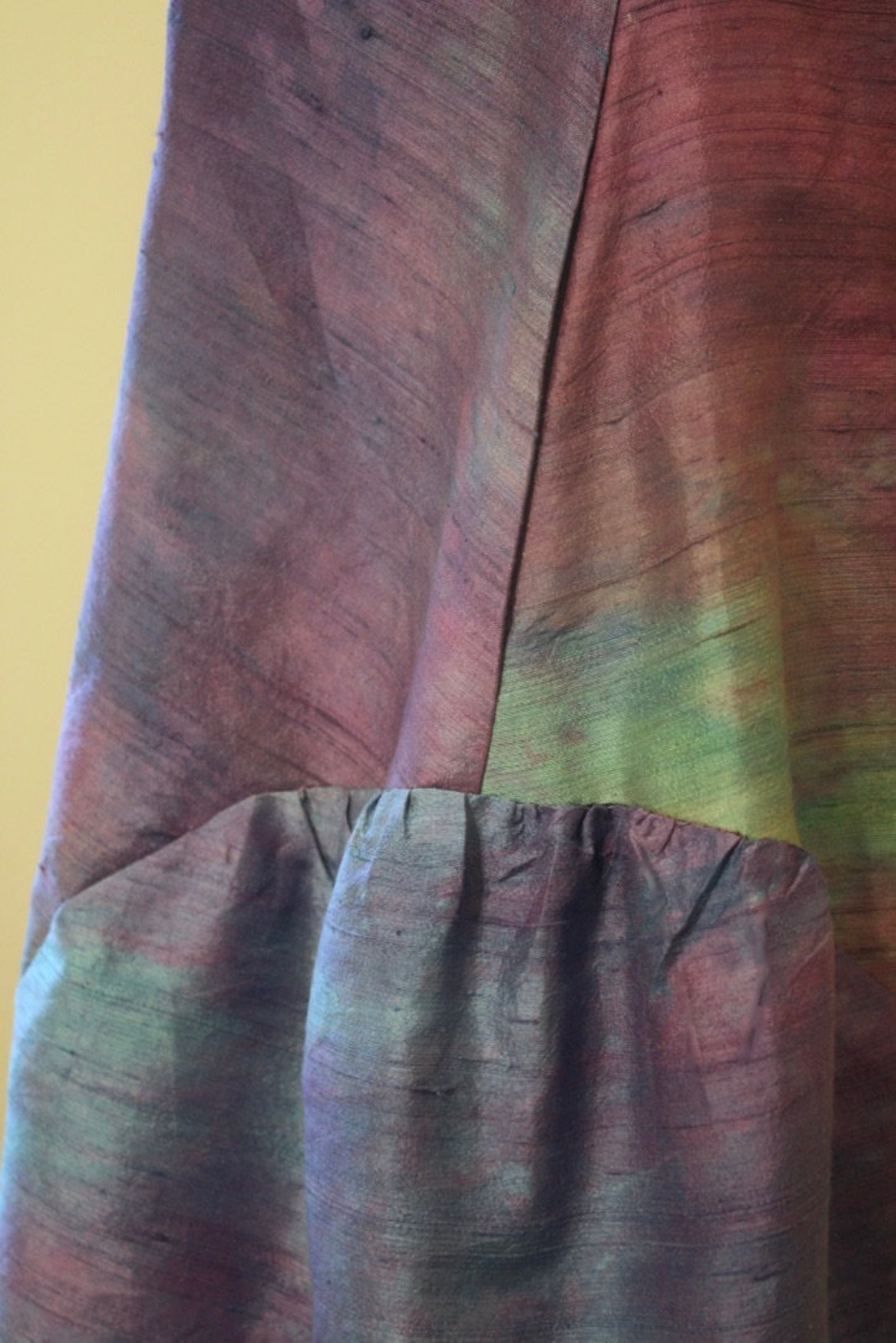 Purple 204 Embroidered Dupioni Silk