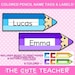 Color Pencil Classroom Name Tags We re A Colorful Class Printable