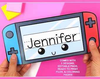 Video Game Name Tags - Gamer Door Display or Classroom Bulletin Board