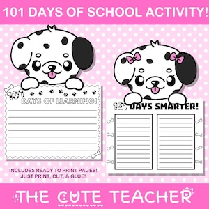 101 Days of School Activity: Dalmatian Writing Prompt (PNG)
