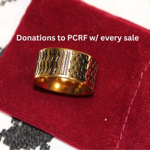 Palestine Kufiya Ring: 18K Gold Plated or Silver Stainless Steel