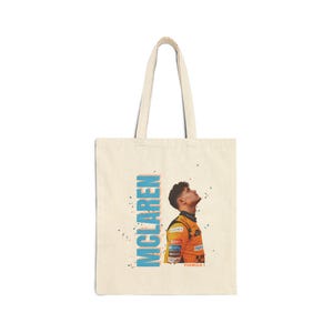 Lando Norris McLaren Formula 1 Cotton Canvas Tote Bag - Racing Fans Gift, Motorsport Tote, Sports Bag, F1 Merch
