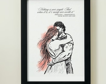 From blood and ash quote poster print poppy and casteel bookish