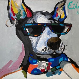 Pop-Art Dog Painting Art Print