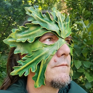 White Oak Leaf Green Man Mask image 1