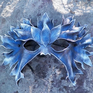 Winter Green Man hand made leather mask