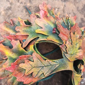 Autumn's Splendor Green Man Leather Mask - Etsy