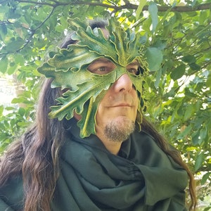 White Oak Leaf Green Man Mask image 2