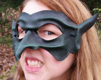 Green Goblin Leather Mask - Etsy