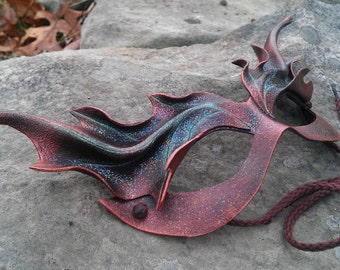 Leather Pixi Mask in Brown