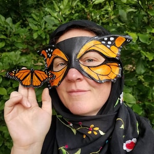 Monarch Butterfly mask in leather