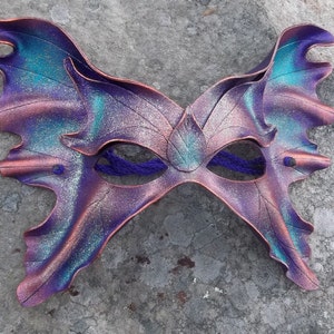 Leather Fairy mask in purple