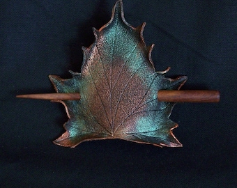 Brown Maple Leaf Hair Cup