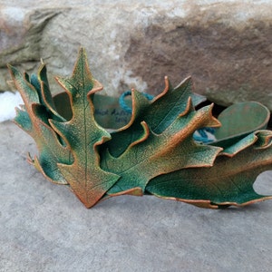 Autumn Leather Leaf Crown image 1