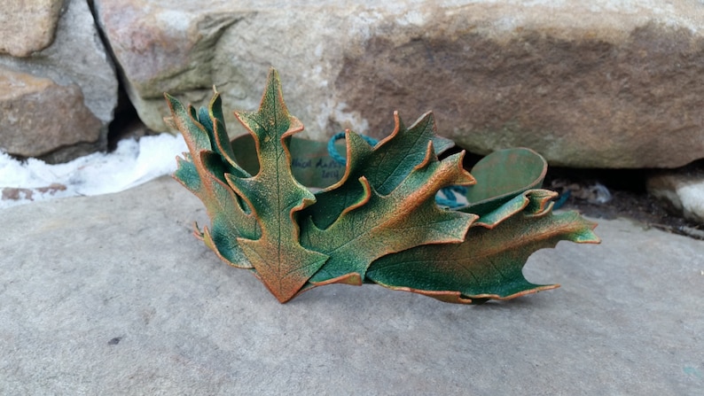 Autumn Leather Leaf Crown image 1