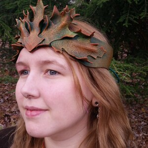 Autumn Leather Leaf Crown image 2