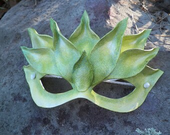 Green Lotus Leather Mask