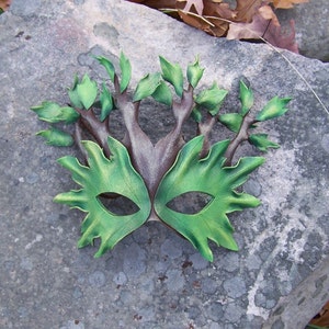 Sculptural Leather Dryad Mask image 2