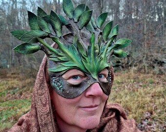 Forest Spirit Leather Mask