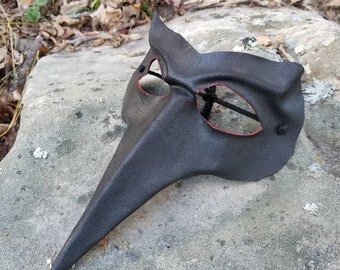 Carnivale Doctor Leather Mask in Black