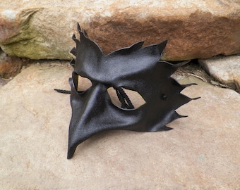 Leather Raven Mask