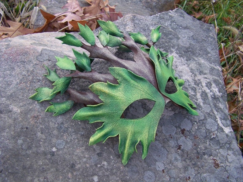 Sculptural Leather Dryad Mask image 1