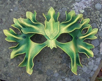 Green Man mask in spring green