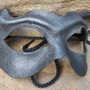 Black Domino Leather Mask