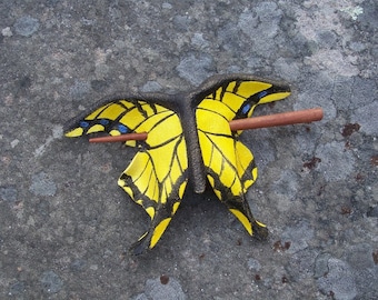 Tiger Swallowtail Leather Hair Cup