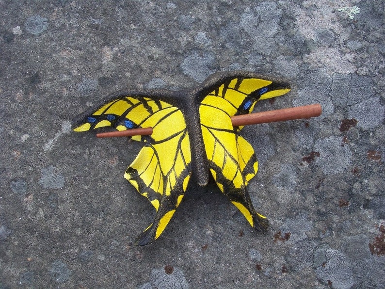 Tiger Swallowtail Leather Hair Cup image 1