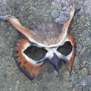 Great Horned Owl Leather Mask