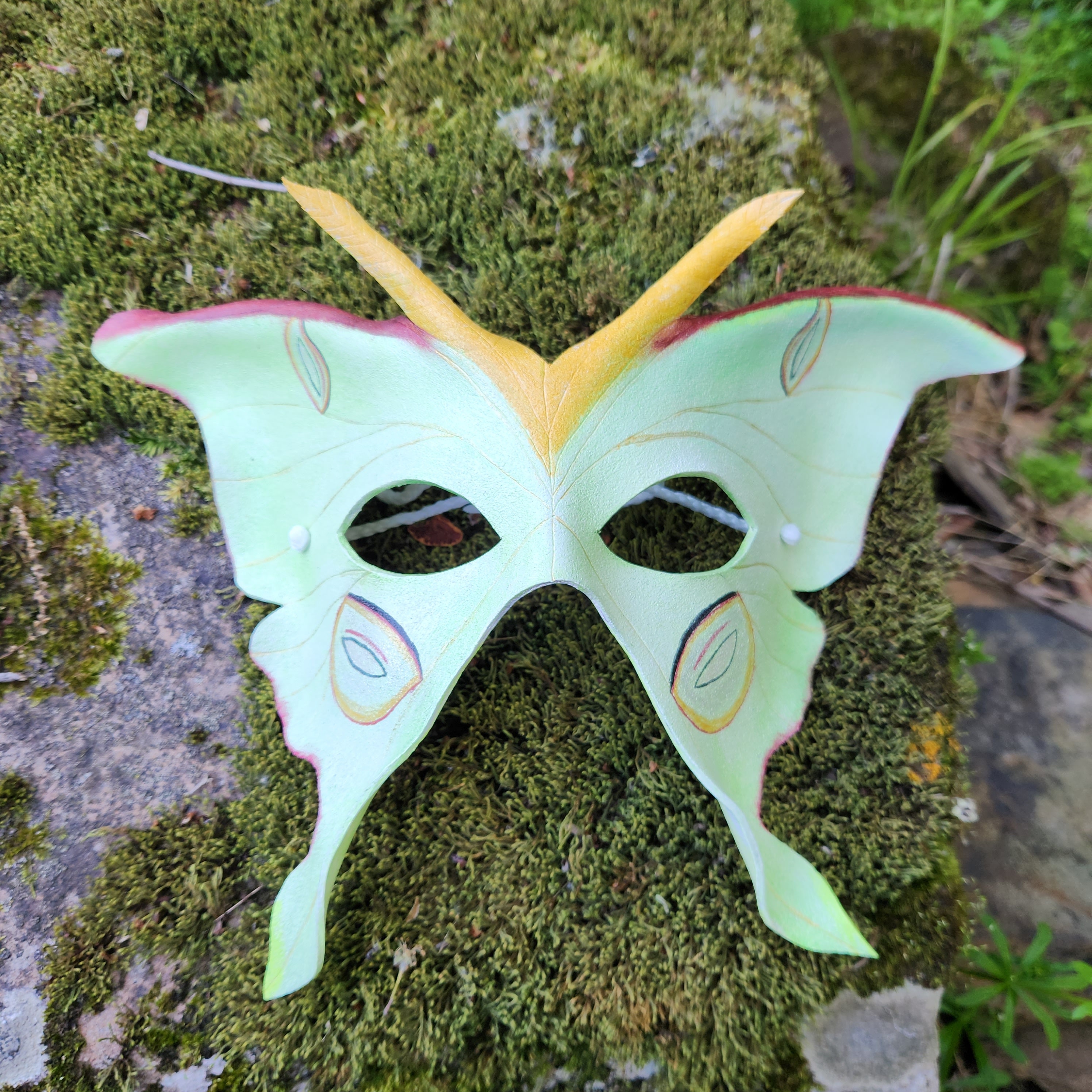 Luna Moth Leather Mask - Etsy