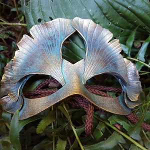 Leather Gingko Leaf Mask