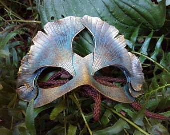 Leather Gingko Leaf Mask