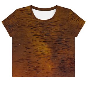 Fish Brown Crop Tee