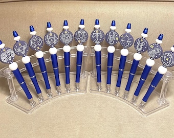 Beaded Zodiac Symbol Pen – Personalized Astrology Gift