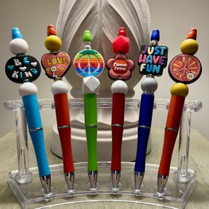Bohemian-Themed Silicone Focal Beaded Pens